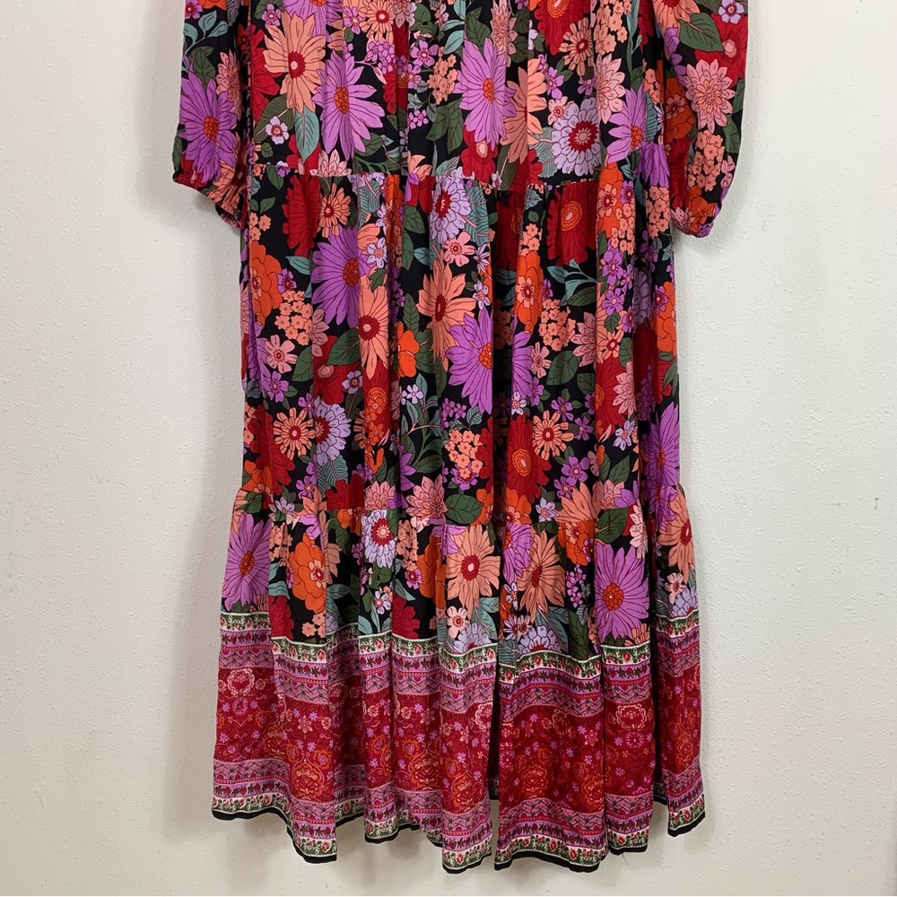 Baltic Born Floral Maxi Dress in Black, Red, Pink, Purple - Picture 5 of 12